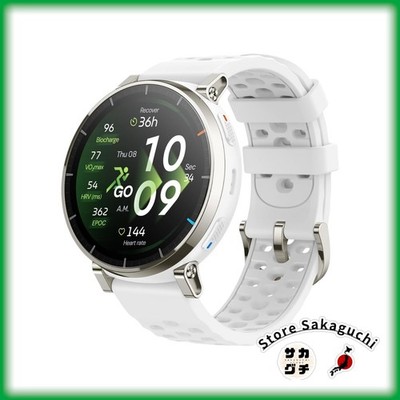 Amazfit Active 3 Premium 45mm Smartwatch Herren GPS Offline Karten Aero Weiß