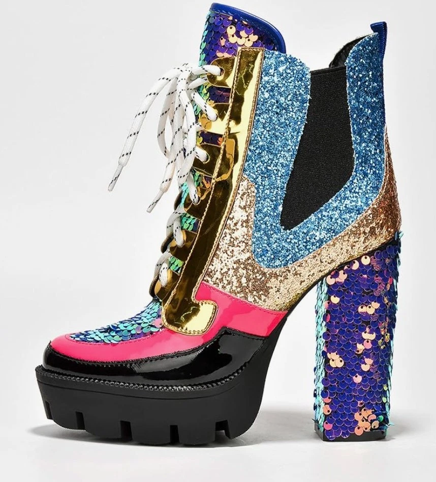 BRAND NEW Cape Robbin Women’s Heel Boots Funky Size 11 Rave Cocktail party  - Изображение 2 из 4