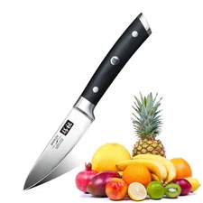 SHAN ZU 4" Stainless Steel Paring Knife Ergonomic Handle for Cutting Peeling