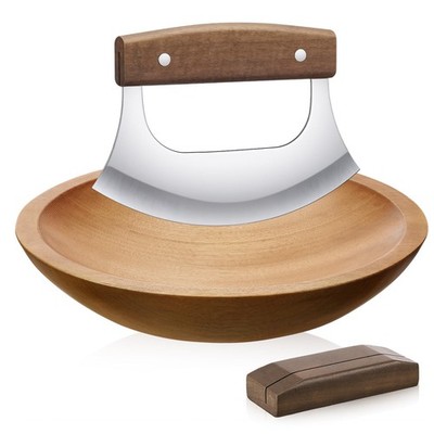 Ferrochef 9 Inch Walnut Chopping Bowl and about 9-3/8  x 1-7/8 , wooden color 