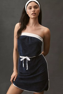 NWT Daily Practice Anthropologie Strapless Terry Cloth Cover Up Dress Navy M | eBay NWT Daily Practice Anthropologie Strapless Terry Cloth Cover Up Dress Navy M | eBay
