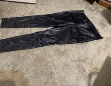 Woman  s Faux Leather Pants