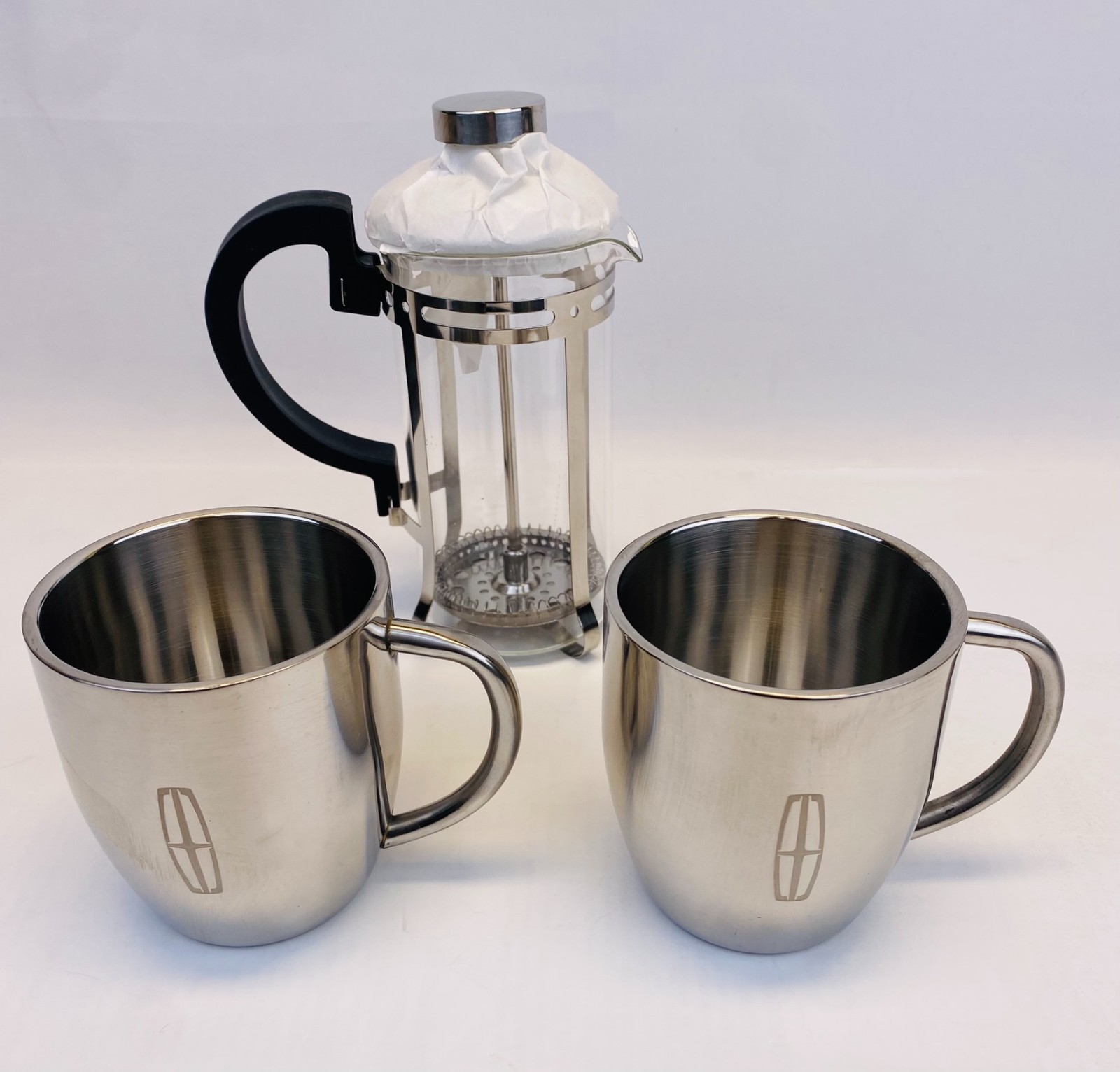 + Stainless Steel Mugs Lincoln Motor Logo W/ Box New