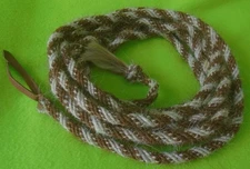 Top QUALITY 22' x 5/8" Natural Mane Hair Horsehair MECATE Reins ~Great Pattern