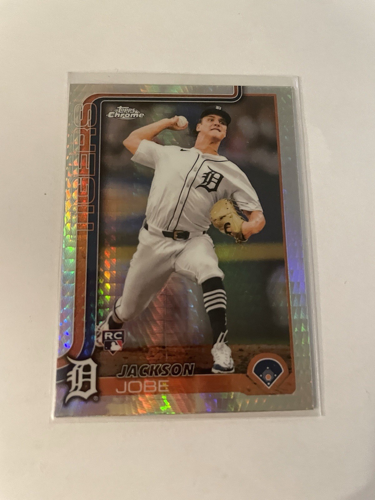 2025 Topps Chrome #249 - Prism Refractor -Jackson Jobe (RC) - Detroit Tigers