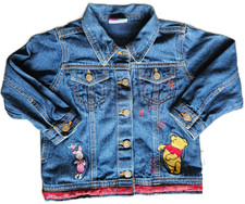 Vintage Winnie The Pooh Denim Jacket Sz92 Piglet Disney Toddler Retro 90 s