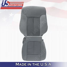 2011 to 2014 Ford F150 Driver Side  Bottom & Top Cloth Seat Cover Gray Steel 