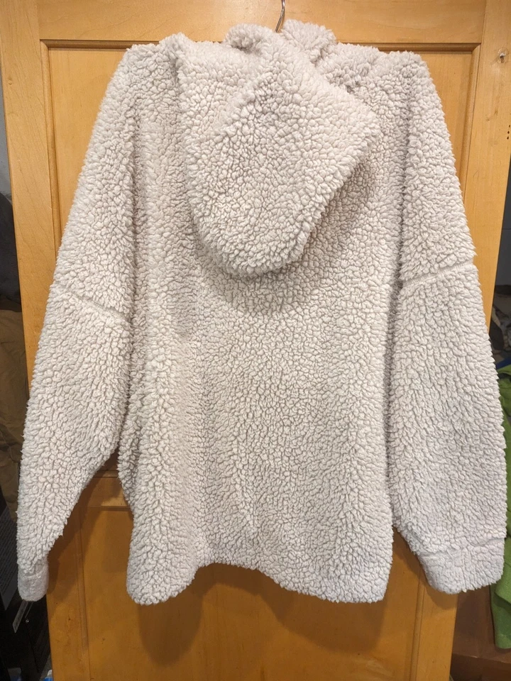 Chaqueta de lana Prana Sherpa 1/2 cremallera abrigo con capucha para mujer grande peluche Foto 2 de 4