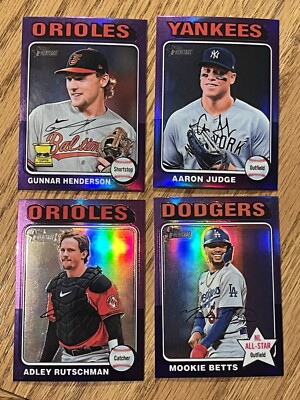 2024 Topps Heritage Chrome Purple ''Hot Box'' Refractor: Complete a Set-YOU PICK