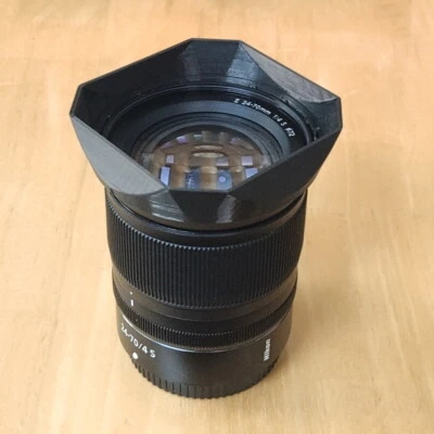 Square Lens Hood for NIKON NIKKOR Z 24-70mm 1:4 S Lens Replace HB-85 Hood