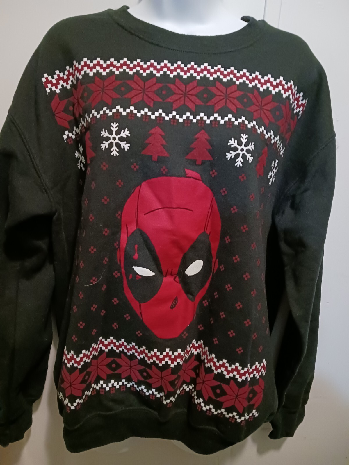 Marvel Deadpool Christmas Holiday Sweatshirt Size… - image 1