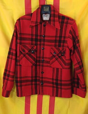 Merrill Woolen Mills Ed Gein MONSTER Style Red Buffalo Plaid Shirt