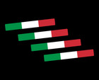 4x ITALIEN Flagge Streifen Aufkleber Motorrad Auto Helm Sticker Tuning Fahne