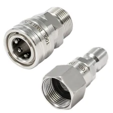 Pressure Washer Adapter Set with Swivel 5000 PSI Quick Connect Stainless