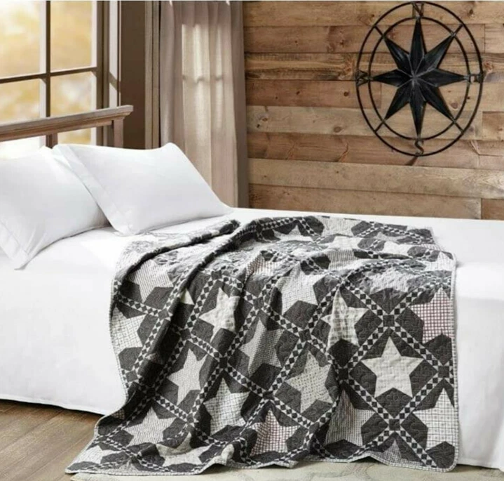 Mountain Stars Reversible Soft Quilted Throw Blanket 50x60 in Virah Bella - Image 2 of 4