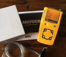 MicroClip XL Multi Gas Monitor Detector  H2S,LEL,CO,O2 Calibrated, New Oxygen