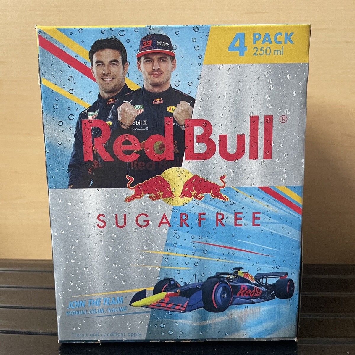 4 Pack Red Bull Energy Can Max Verstappen Sergio Perez 2022 World