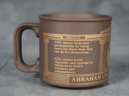 Vintage Hornsea Pottery Abraham Lincoln Amerykańscy prezydenci Kubek polityki fiskalnej - Zdjęcie 1 z 5
