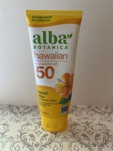 Alba Botanica Hawaiian Island Vibe Sunscreen Lotion SPF 50 3 oz