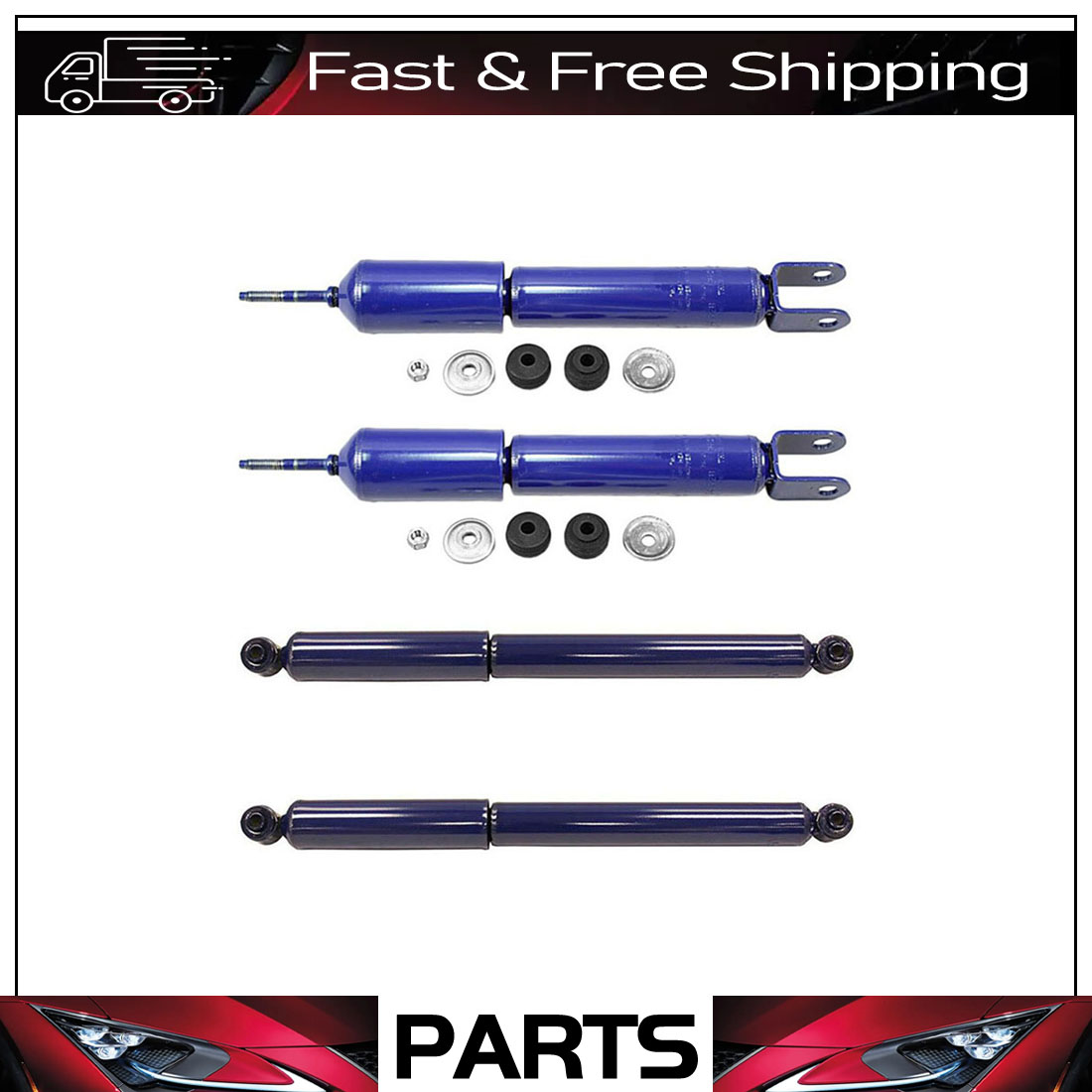 4x4 Monroe Matic Plus Shocks Struts Kit for 1999-2006 Chevy Silverado 1500 4WD