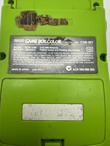 Nintendo Gameboy Color CGB001 Kiwi Lime Green Handheld System TESTED & WORKING - Picture 3 of 4