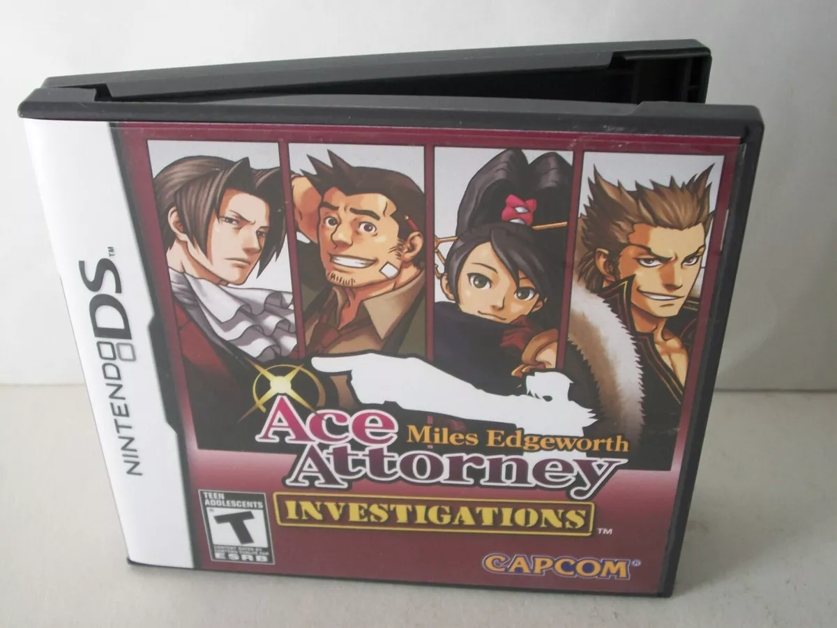 Ace Attorney Investigations Case Only NO GAME Nintendo DS Empty Miles  Edgeworth