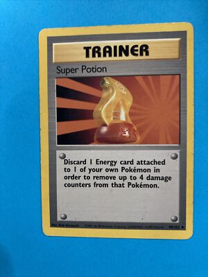 Pokemon 1999 Super Potion Trainer 90/102 Base Set Unlimited Uncommon Nm ...