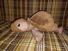 Wild Republic Brown Turtle Tortoise Plush 13" Beanbag Stuffed Animal Toy K M...