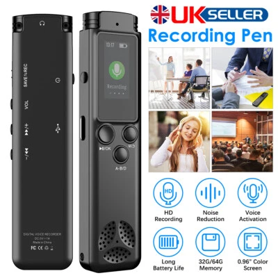 200Hrs Spy Hidden Mini MP3 Digital Voice Activated Recorder 16GB Audio Recording