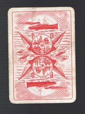 SH13 Swap Playing Cards 1 VINT WIDE  P&O LINE  SHIPPING  STEAMSHIP ADVT RED  