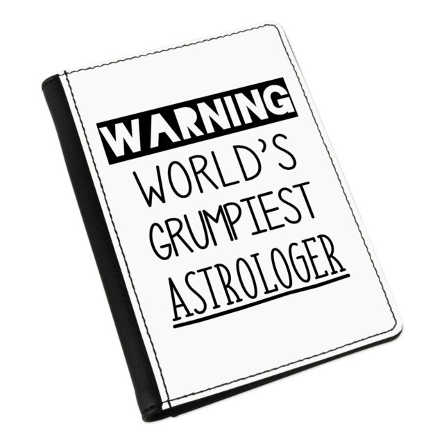 Avertissement World&#039;s le Plus Grincheux Astrologue Passeport Support Étui Housse
