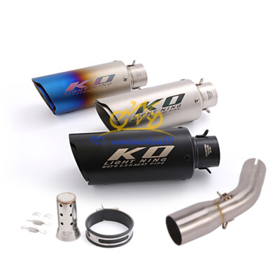 For Suzuki SV650 2016-2023 Motorcycle Exhaust Mid Link Pipe 51mm Muffler Baffle
