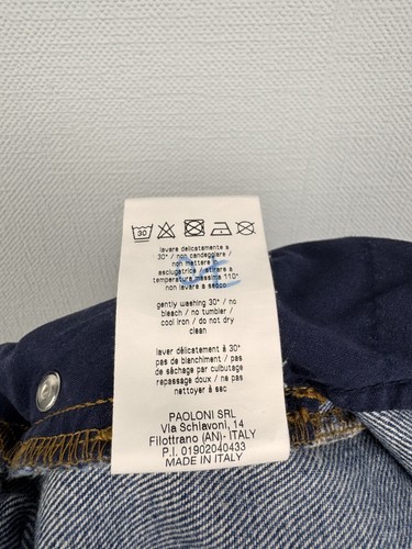 Pantalones de mezclilla MSGM Milano azules rectos elásticos con cremallera cómodos talla 50 - Imagen 22 de 22