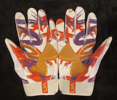 UNDER ARMOUR MEN'S LARGE LG BLUR LIMITED EDITION FOOTBALL GLOVES