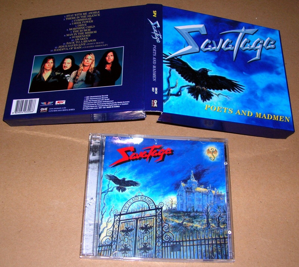 RARE SAVATAGE POETS AND MADMEN CD BOX SET 2001 MADE IN KOREA