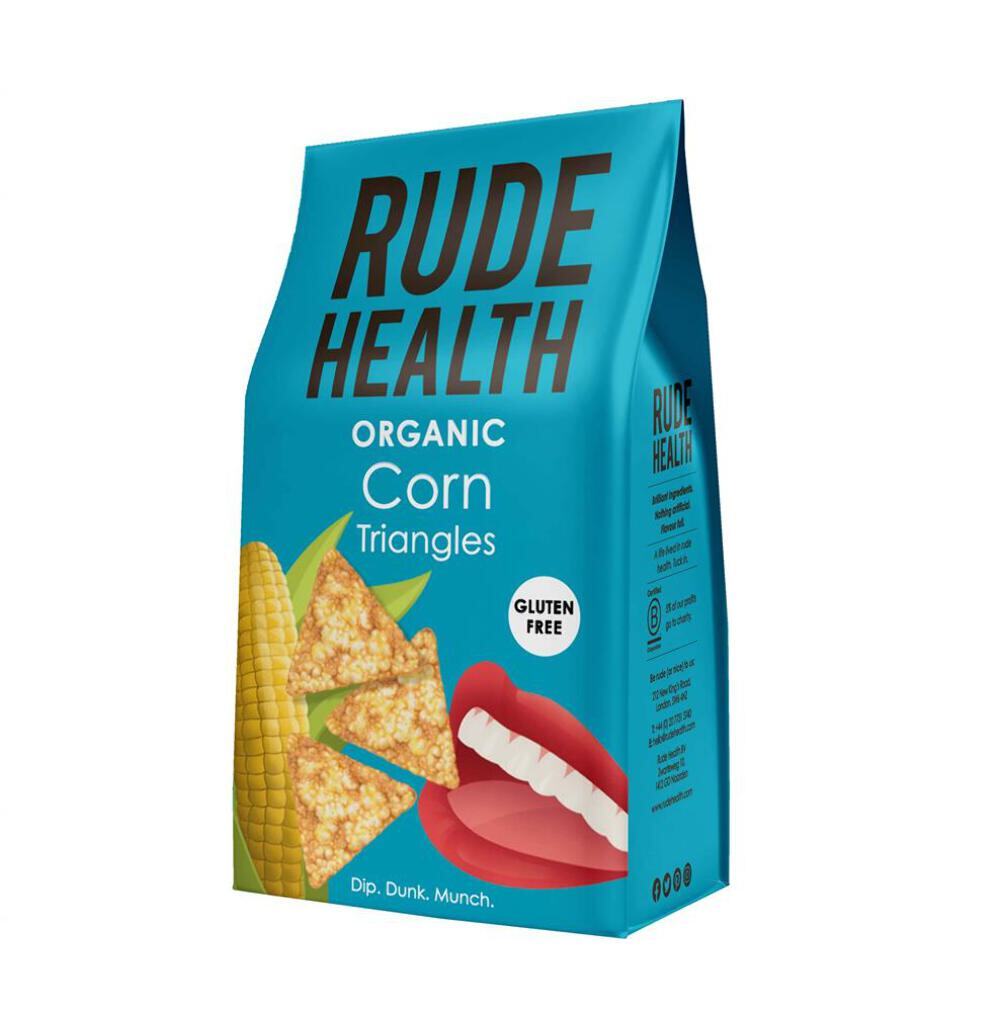 Rude Health Organic Corn Triangles 100g x 6 Pack