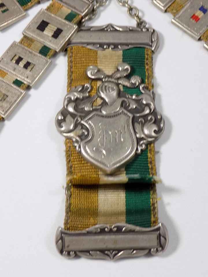 Vintage Antiker Studentika Anhänger Bierzipfel Stiftungsfest Wappen 835er Silber - Bild 4 von 4