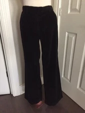 Max Mara Holt Renfrew Made In Italy Black Cotton soft corduroy Size 30" Women's