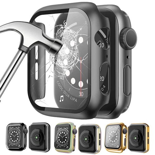 For Apple Watch Series 10/9/8/7/6/5/4/SE Case Cover 41/45/44mm Screen Protector