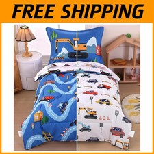 Construction Vehicles Toddler Bedding Set