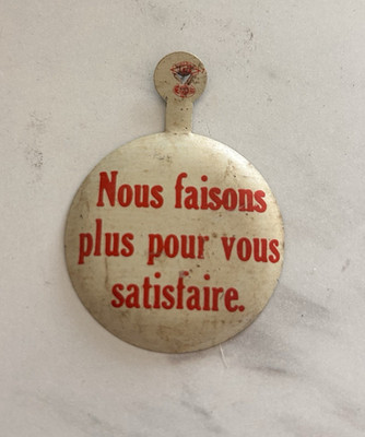 1960s Vintage Avis Rent A Car Button We Try Harder In French Nous Faisons Plus