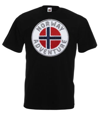 Norwegien Adventure Norway schwarze T-Shirt Geschenkidee -N/628-SW - Bild 1 von 2