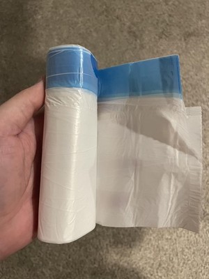 Small 4 Gallon Drawstring Trash Bags Thick White Tear-Resistant Garbage Bags NEW