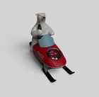 Vintage 2000 Coca Cola Polar Bear Snowmobile Mini Desk Clock - Ex Con SHIPS FREE