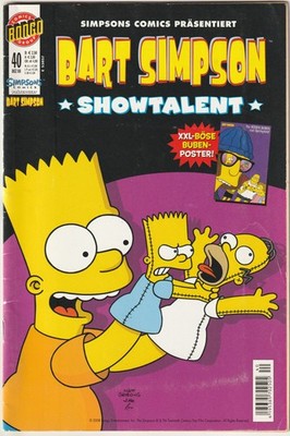   BART SIMPSON #40 + Poster, Panini Comics/Bongo Comics 2008 COMICHEFT Z2
