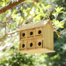 Bird Houses for Outside,12 Hole Bird House Room for 12 Bird Families - Birdhouse