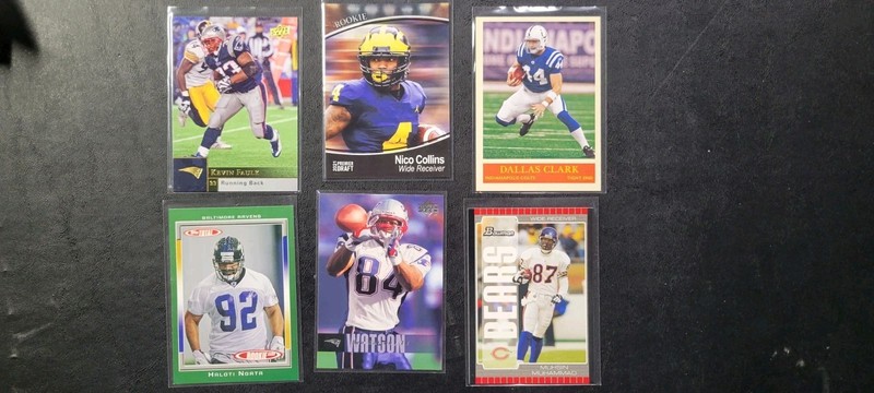 Football 19 Card Lot Rookies Stars Nico Collins Muhsin Muhammad Dallas Clark