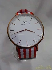 WELLY MERCK White Dial/Stripe Belt Watch/White Dial/Stripe Belt