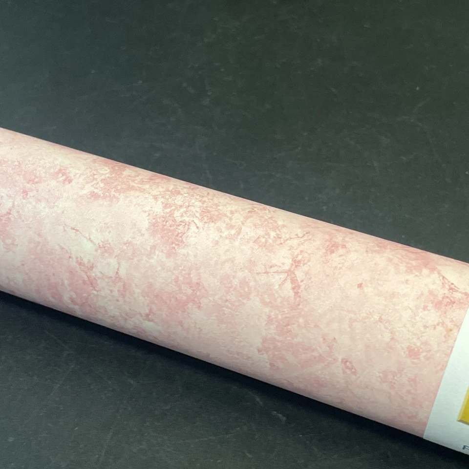 Easy Walls Pink Marbled Fabric Wallpaper 56 Sq Ft Pastel Shelf Crafts Bath Home - Image 2 of 4