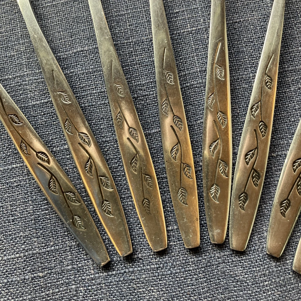 Juego de 9 tenedores de ensalada de acero inoxidable NASCO Haití 6 3/4", Foto 2 de 4